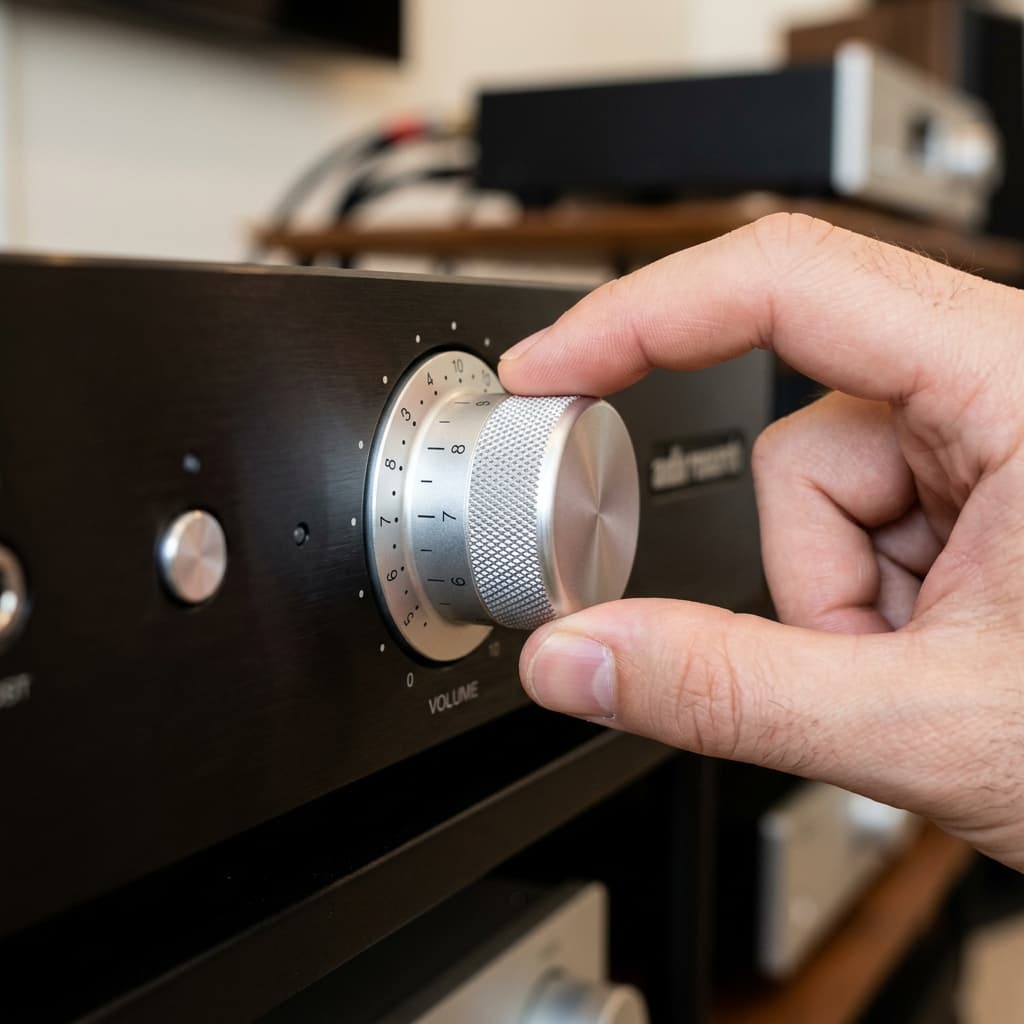 Volume dial turning up